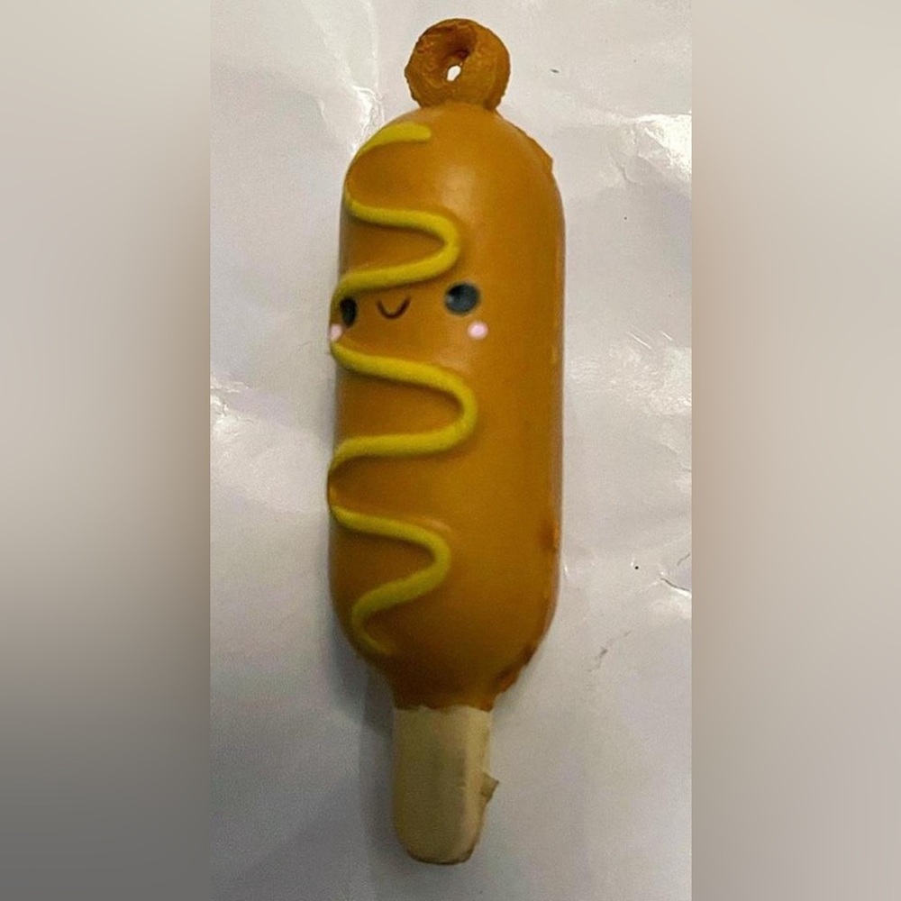Smooshy Mushy Besties mini Corn Dog Keychain Charm bagtag